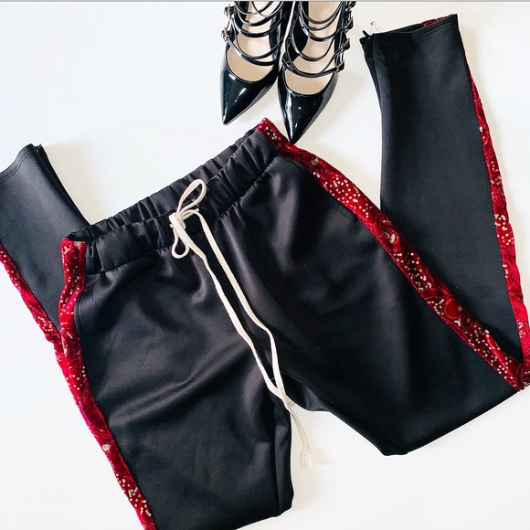 9fifity7 Pants - 9 FIFITY 7 Sequined Joggers Pants  🖤❤️